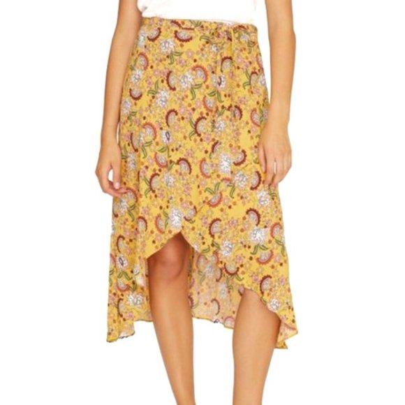 Sanctuary (Anthropologie) NWT Faux Wrap Floral Midi Skirt - Picture 3 of 11